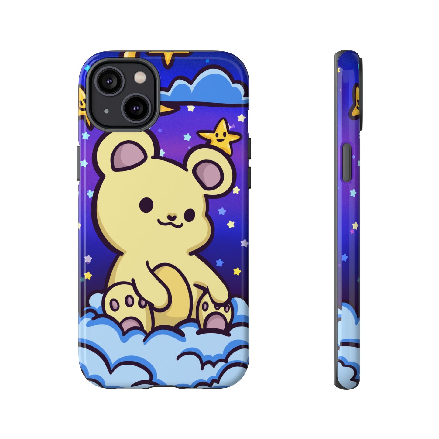 Cloud Cub Nighttime Sky Bear Phone Case - Pink X Holic
