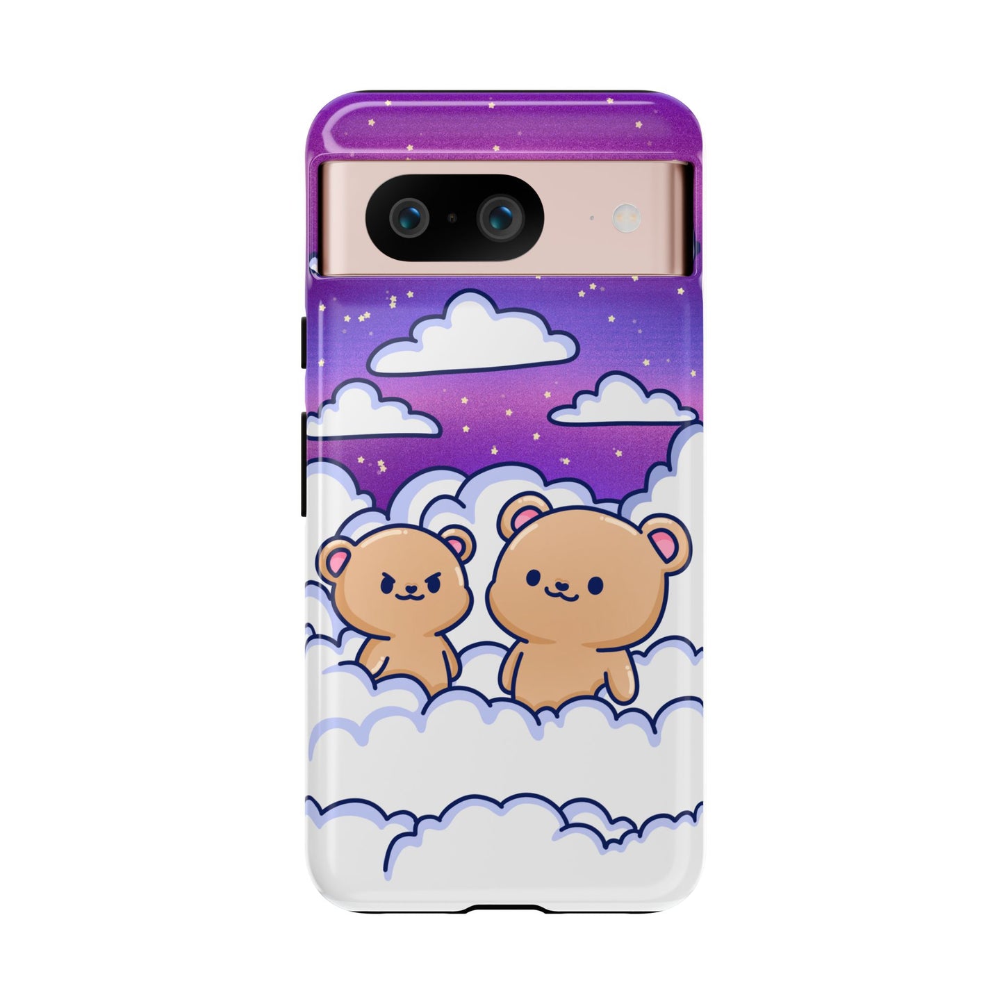 Cloud Cubs Cute Bears on Cloudy Night Sky Phone Case
