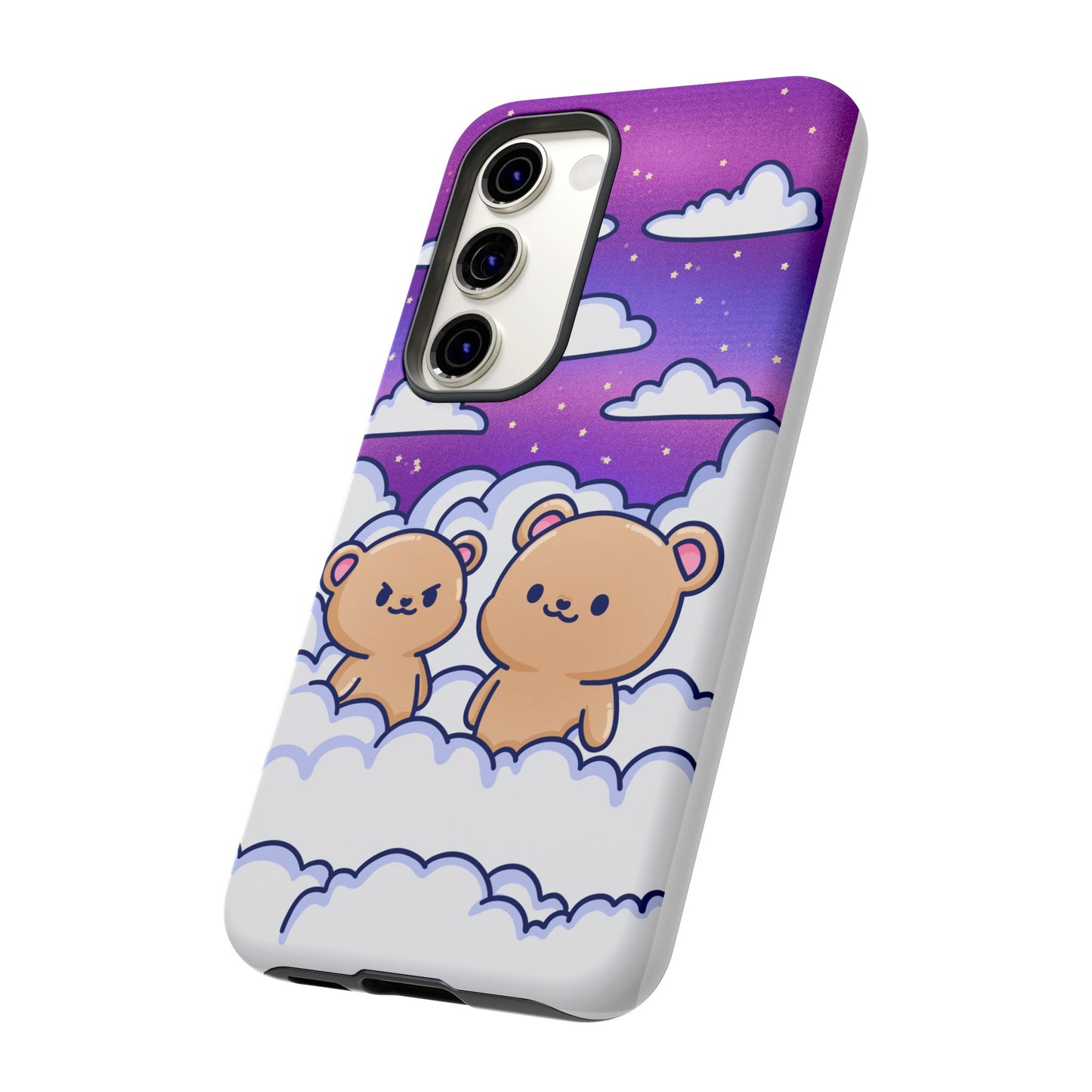 Cloud Cubs Cute Bears on Cloudy Night Sky Phone Case