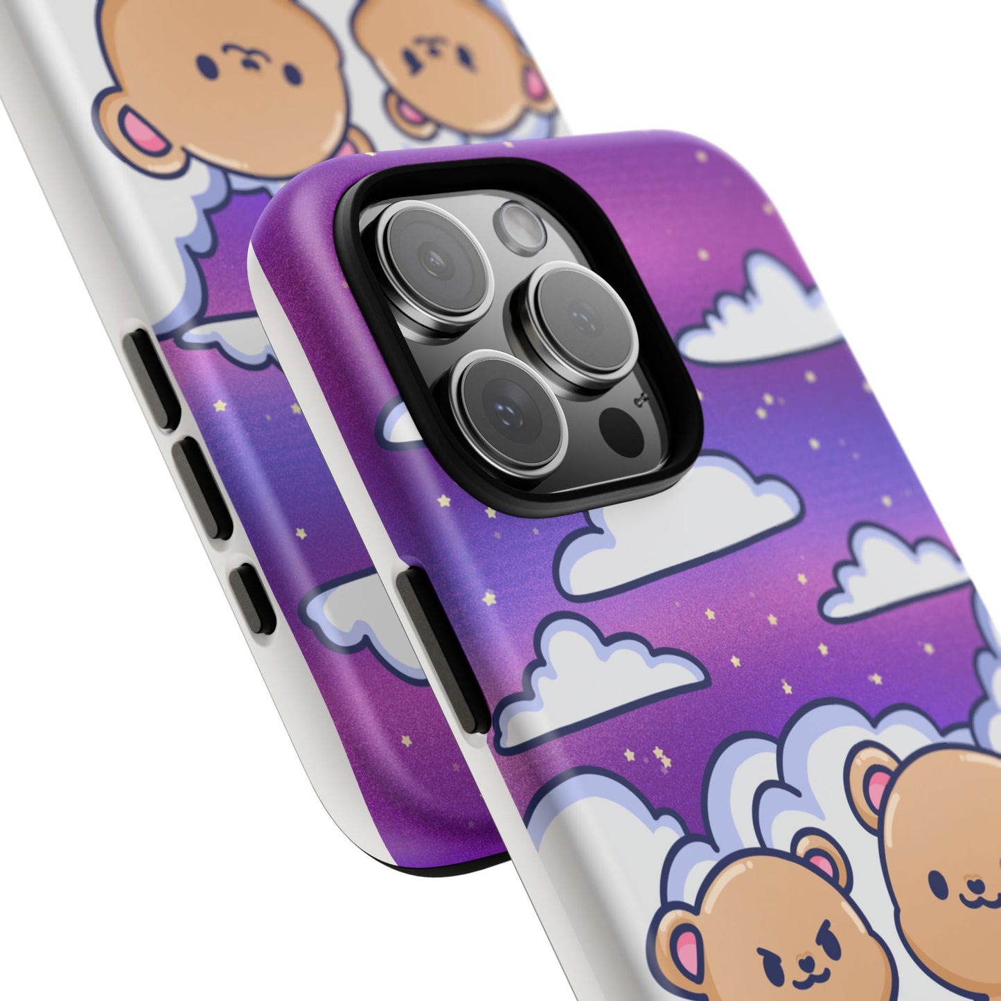 Cloud Cubs Cute Bears on Cloudy Night Sky Phone Case