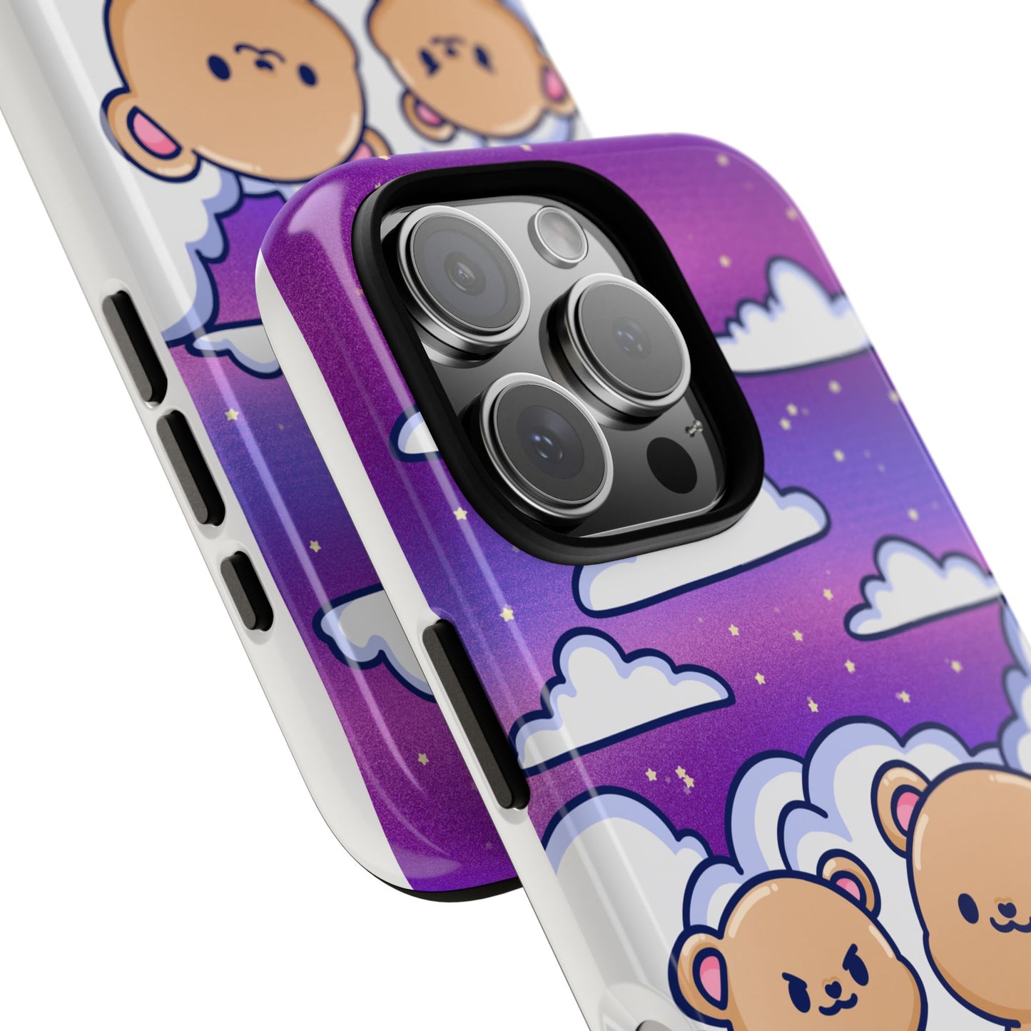 Cloud Cubs Cute Bears on Cloudy Night Sky Phone Case