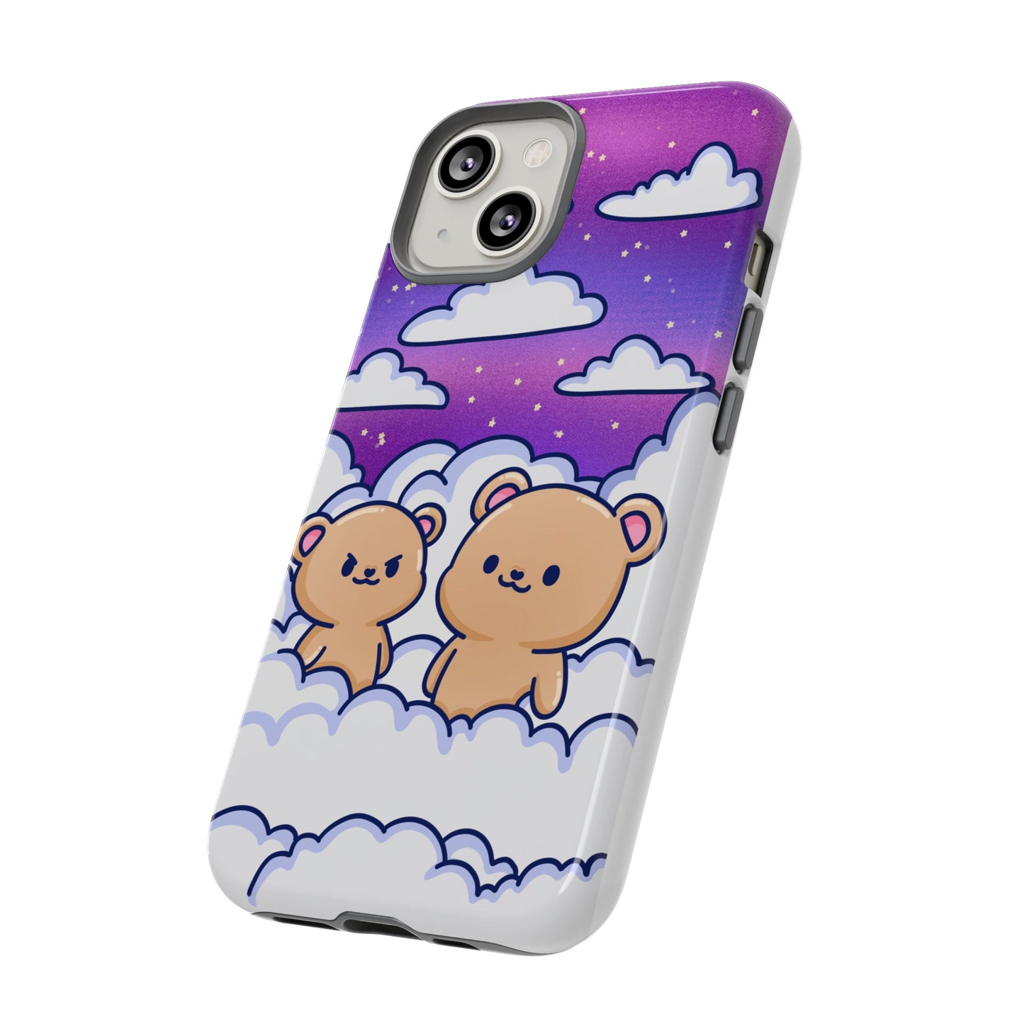 Cloud Cubs Cute Bears on Cloudy Night Sky Phone Case