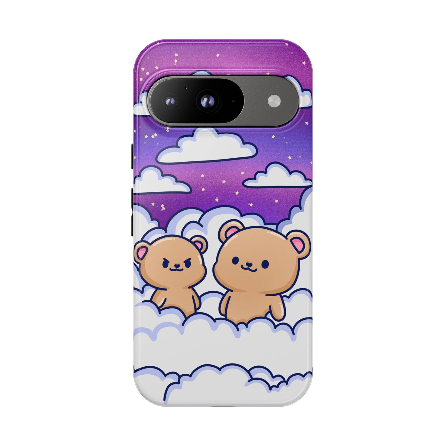 Cloud Cubs Cute Bears on Cloudy Night Sky Phone Case