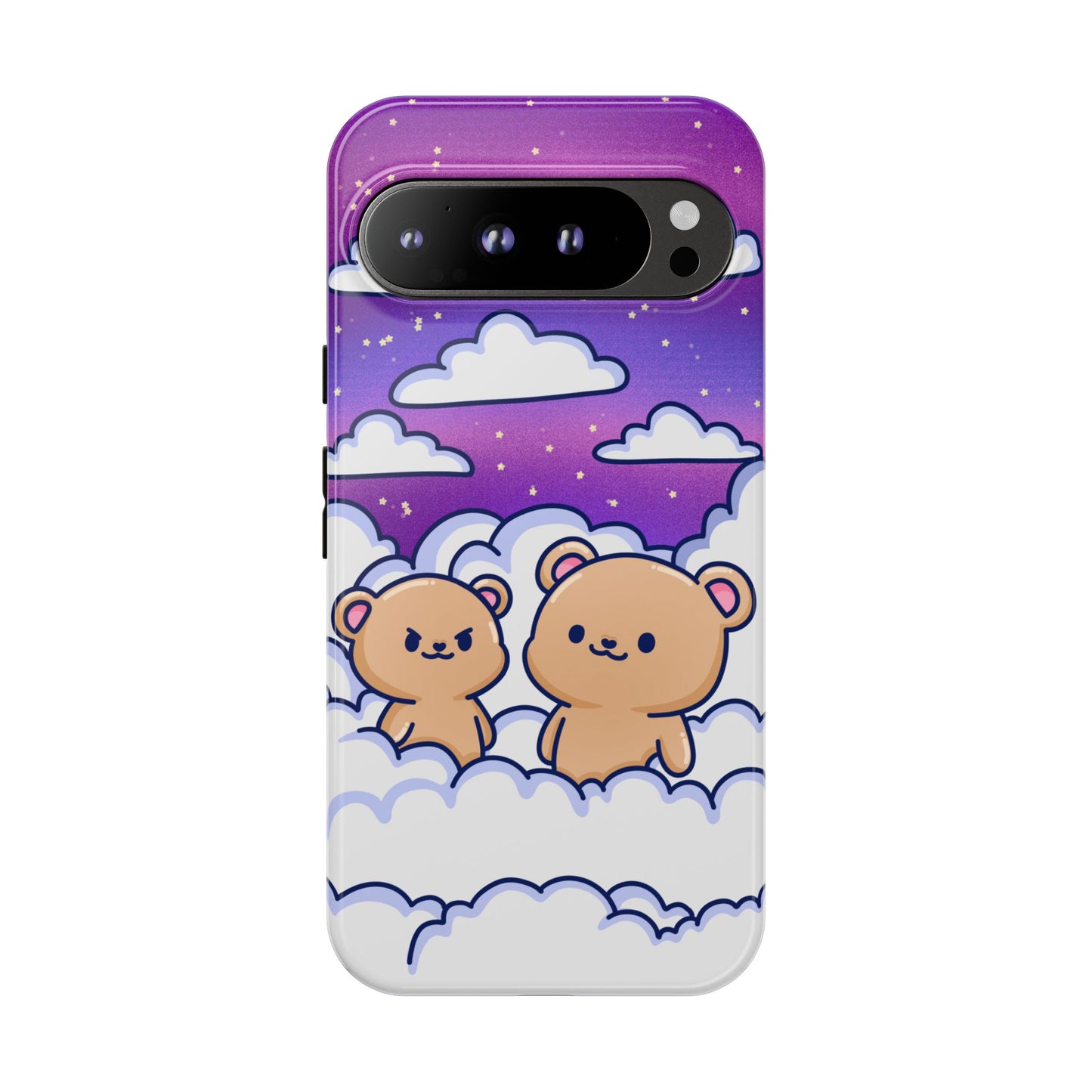 Cloud Cubs Cute Bears on Cloudy Night Sky Phone Case