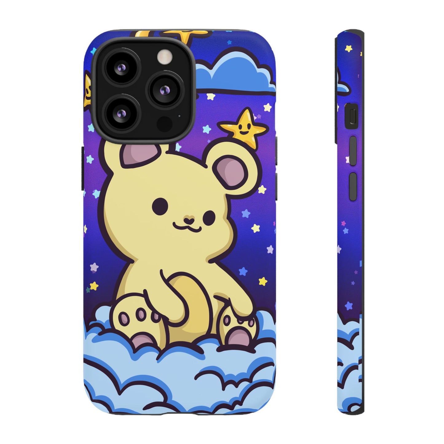Cloud Cub Nighttime Sky Bear Phone Case - Pink X Holic
