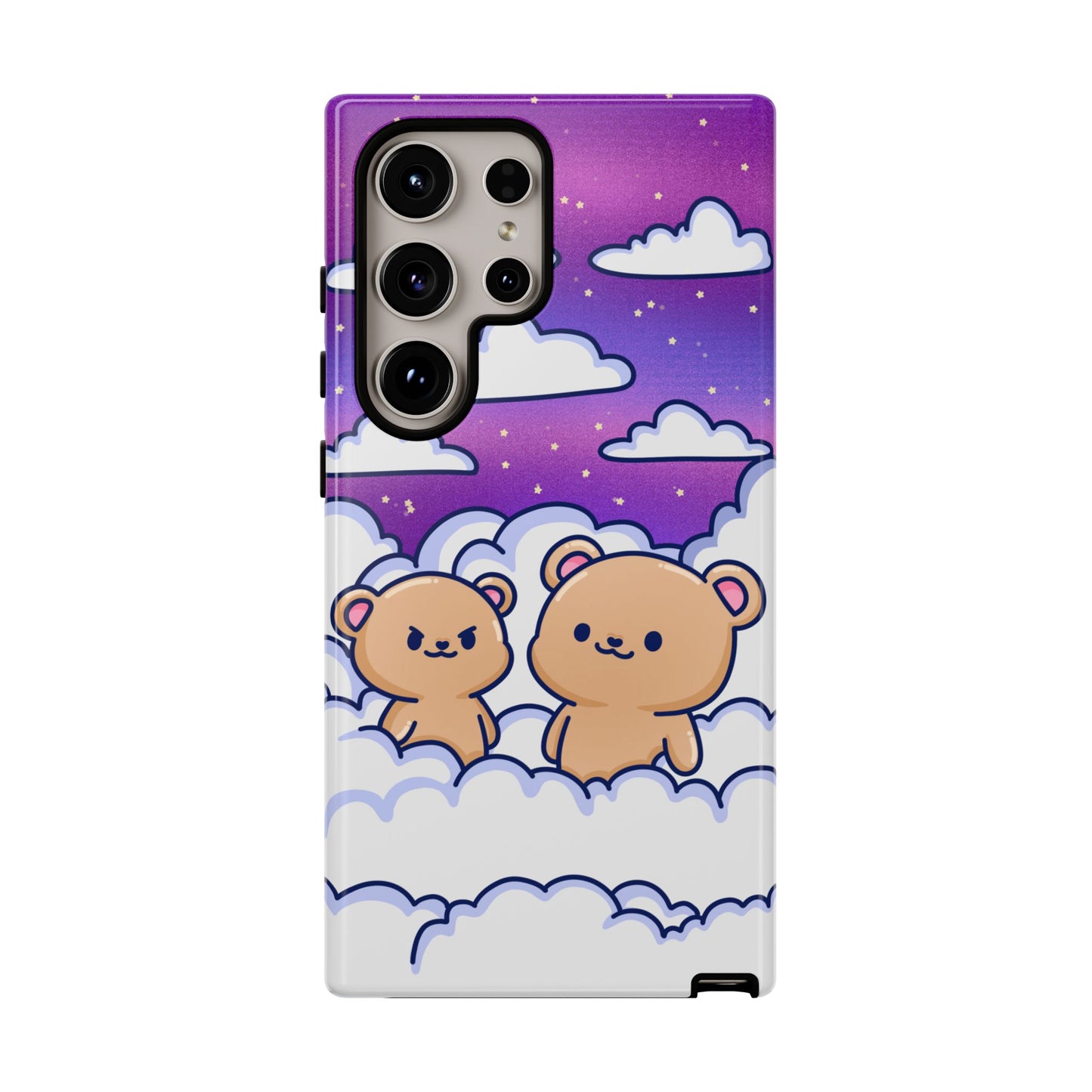 Cloud Cubs Cute Bears on Cloudy Night Sky Phone Case