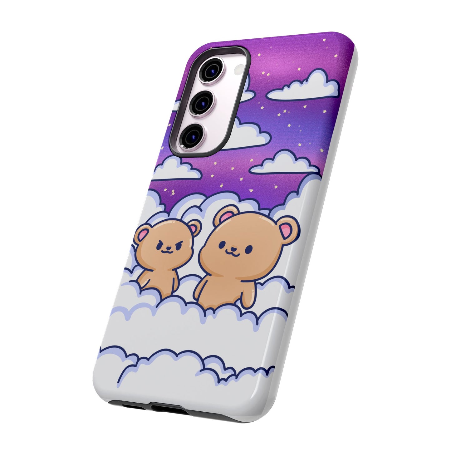 Cloud Cubs Cute Bears on Cloudy Night Sky Phone Case