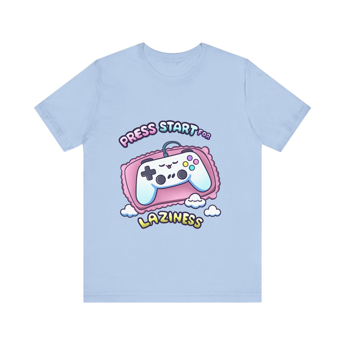 Press Start For Laziness Cute Gaming T Shirt - Pink X Holic