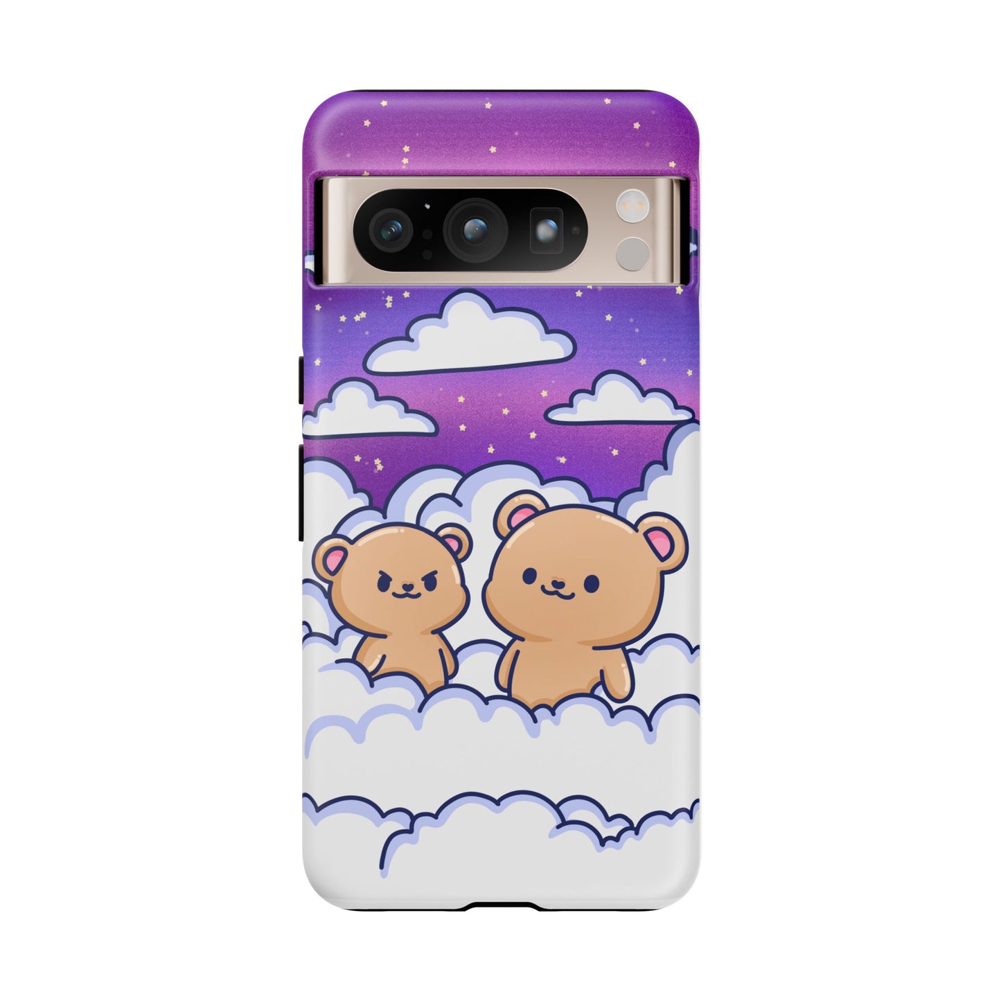 Cloud Cubs Cute Bears on Cloudy Night Sky Phone Case