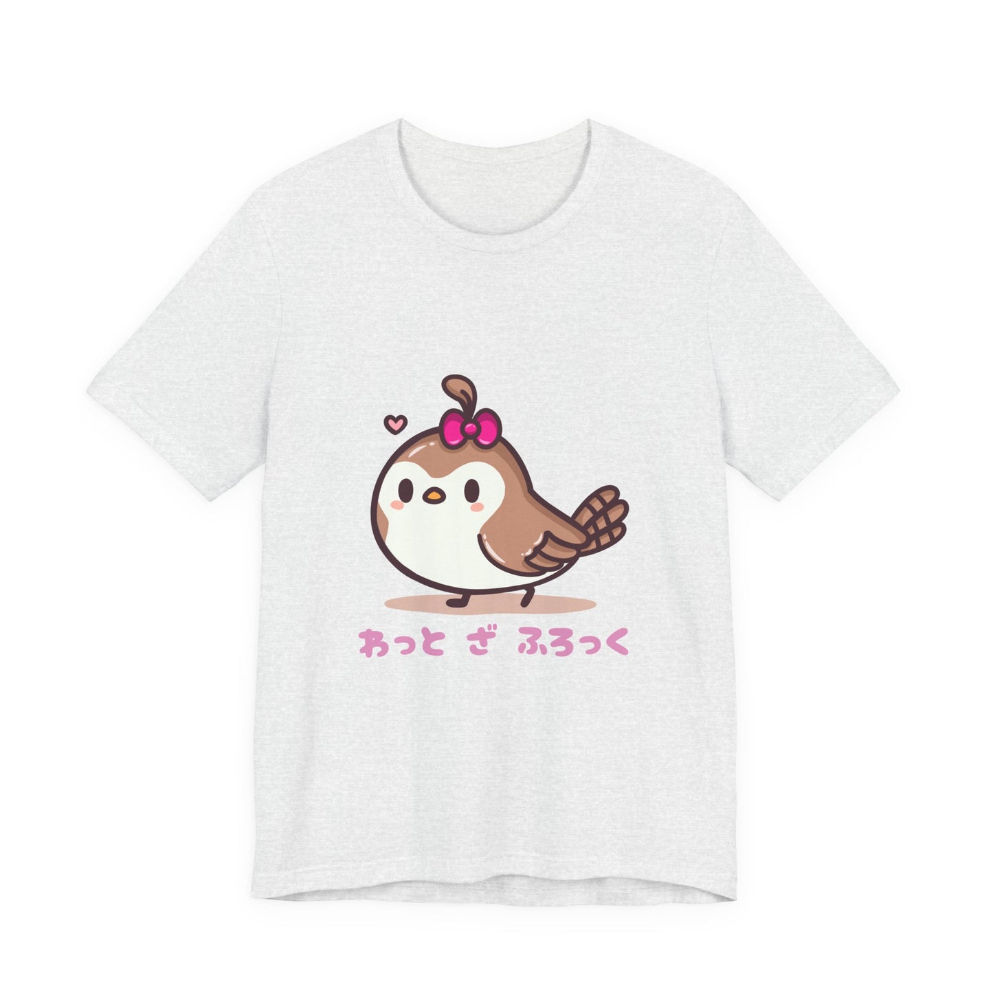 Cute Quail 'What The Flock' in Japanese T Shirt - Pink X Holic