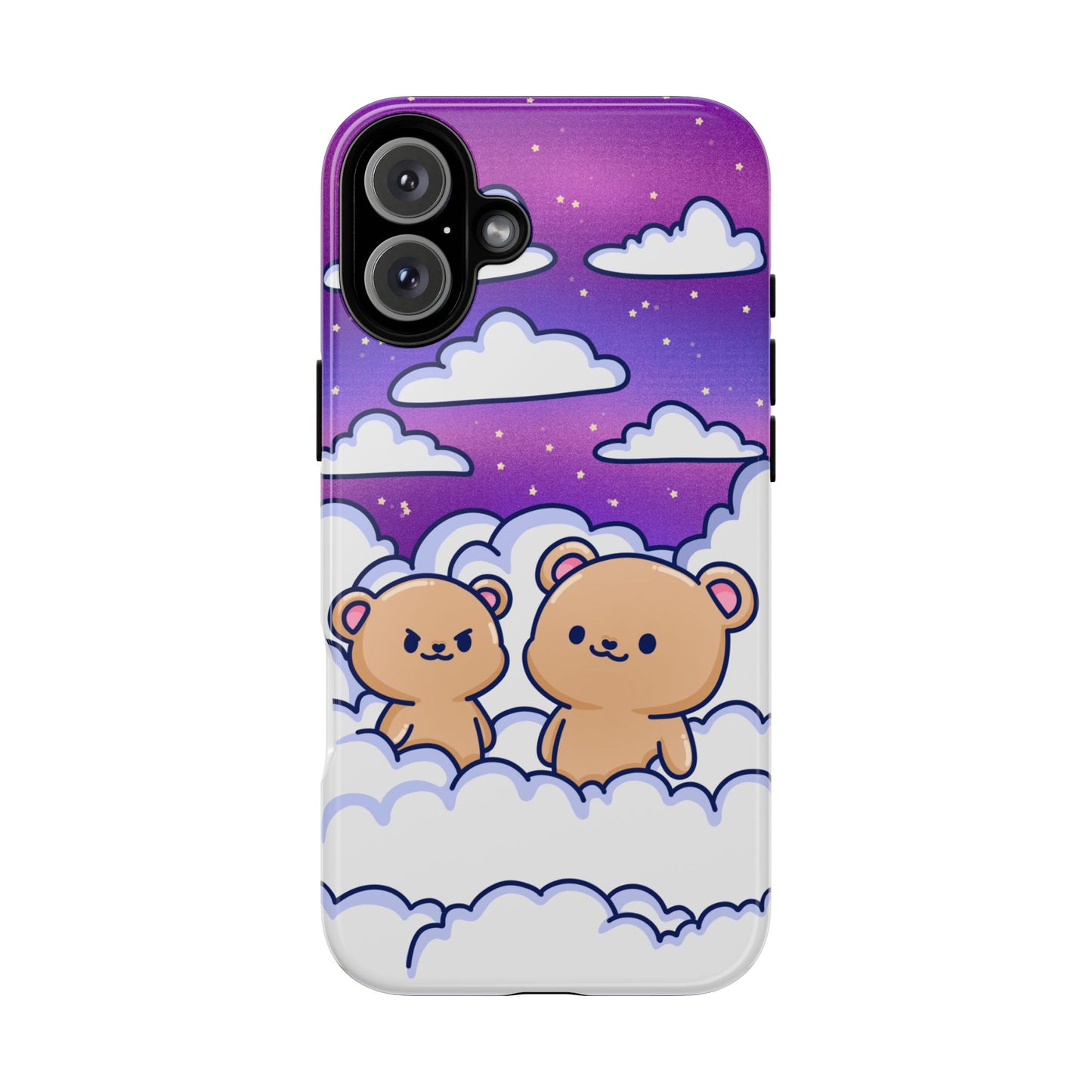 Cloud Cubs Cute Bears on Cloudy Night Sky Phone Case