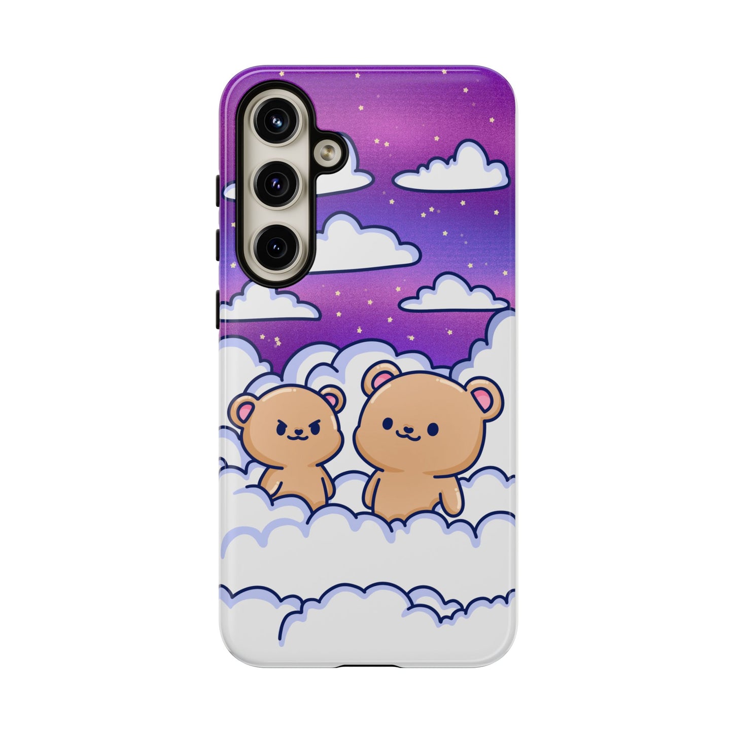 Cloud Cubs Cute Bears on Cloudy Night Sky Phone Case