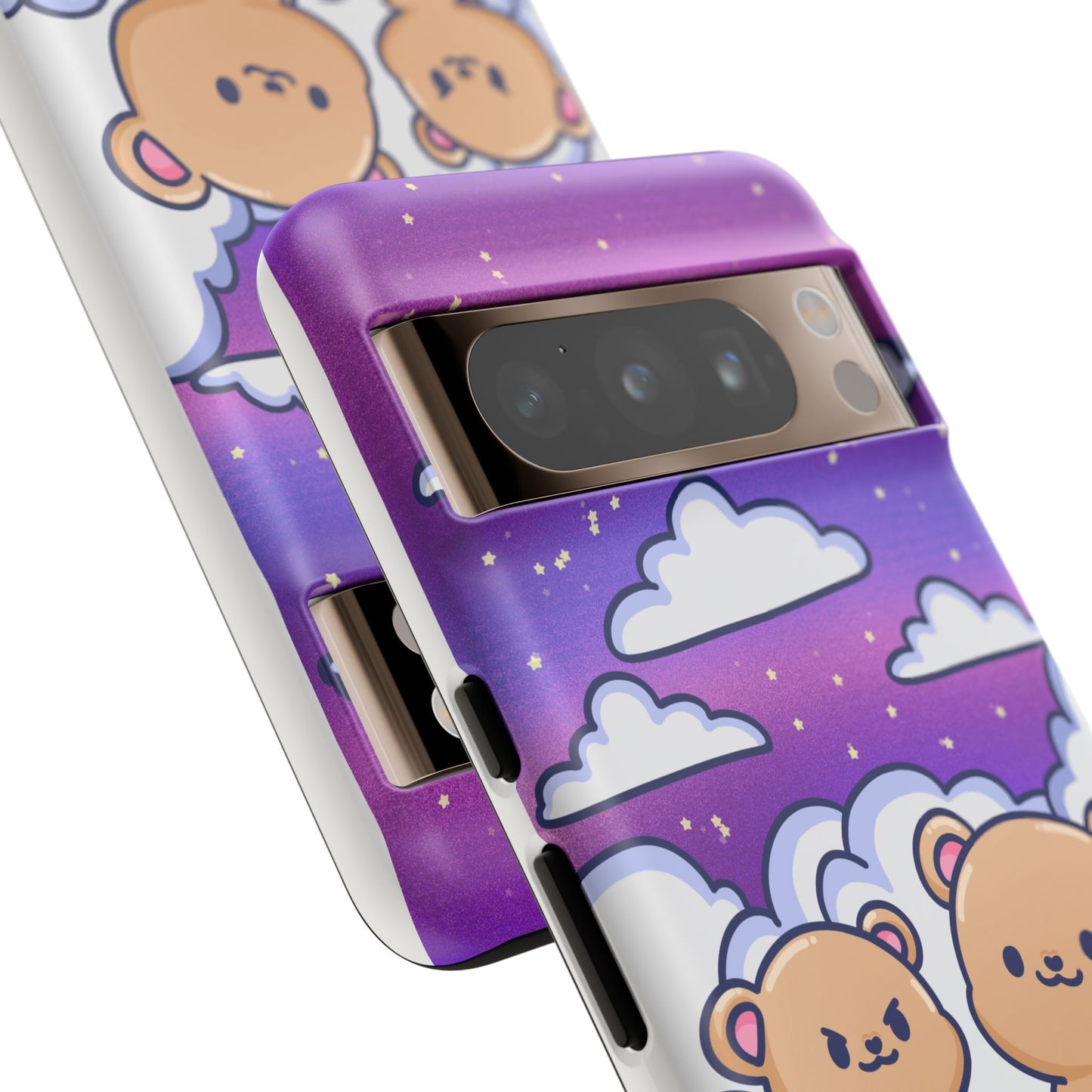 Cloud Cubs Cute Bears on Cloudy Night Sky Phone Case