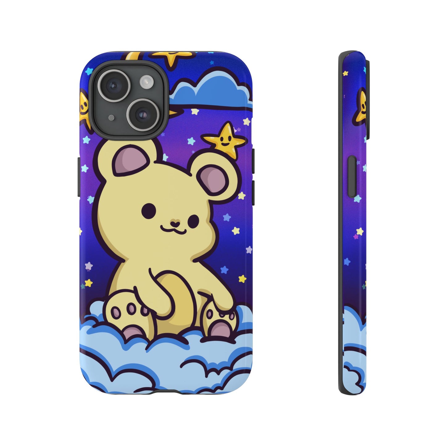 Cloud Cub Nighttime Sky Bear Phone Case - Pink X Holic
