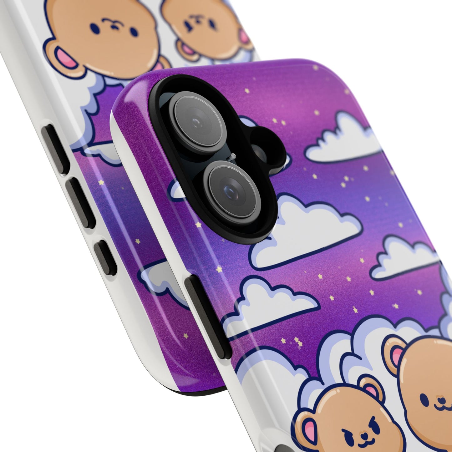 Cloud Cubs Cute Bears on Cloudy Night Sky Phone Case