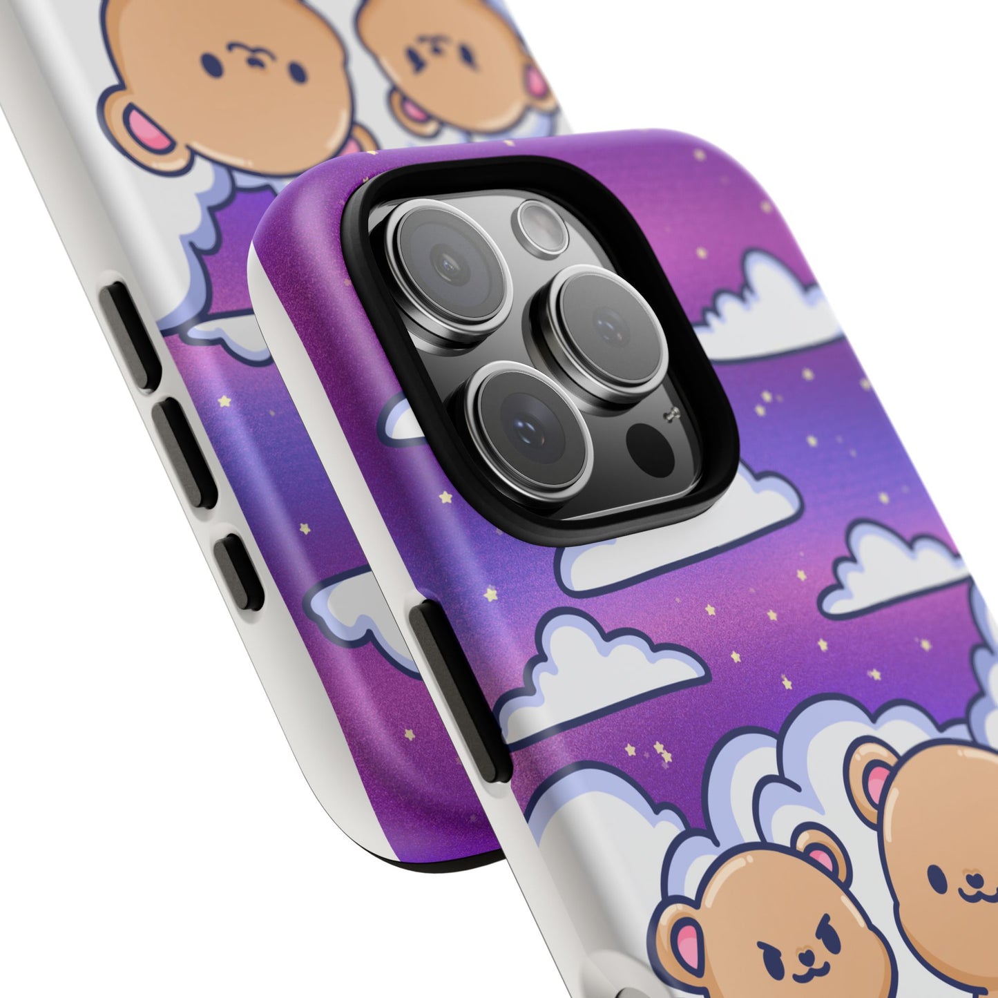 Cloud Cubs Cute Bears on Cloudy Night Sky Phone Case