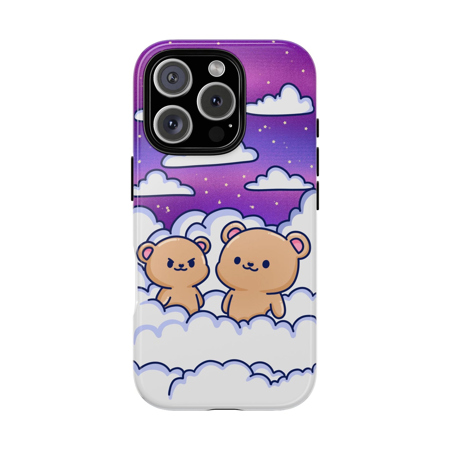 Cloud Cubs Cute Bears on Cloudy Night Sky Phone Case