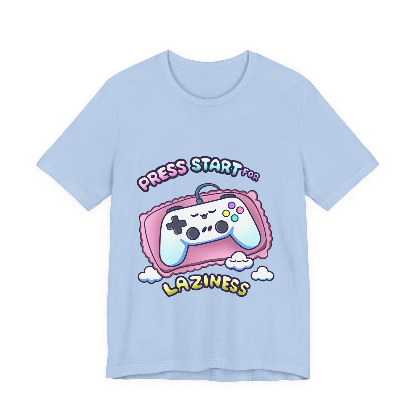 Press Start For Laziness Cute Gaming T Shirt - Pink X Holic
