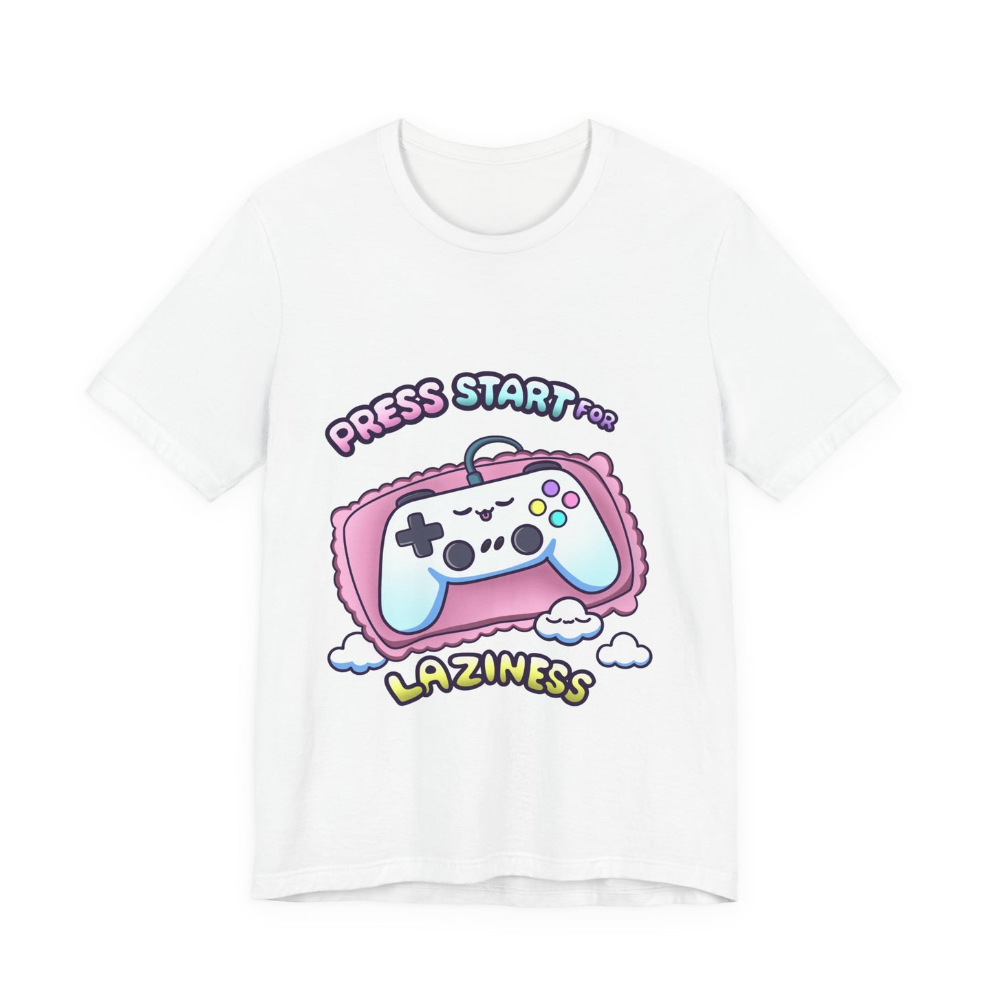 Press Start For Laziness Cute Gaming T Shirt - Pink X Holic