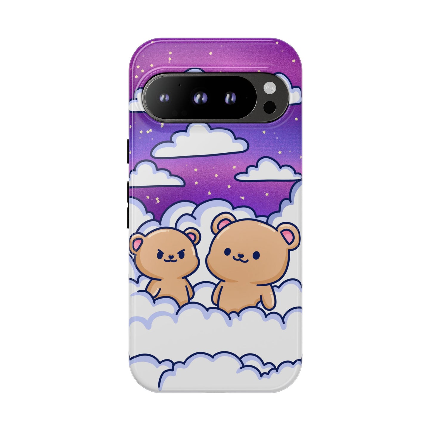 Cloud Cubs Cute Bears on Cloudy Night Sky Phone Case