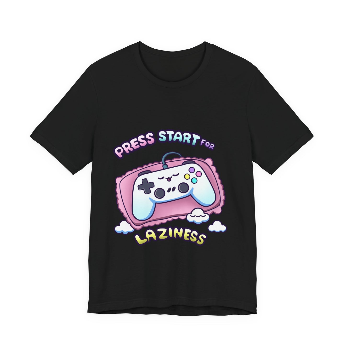 Press Start For Laziness Cute Gaming T Shirt - Pink X Holic