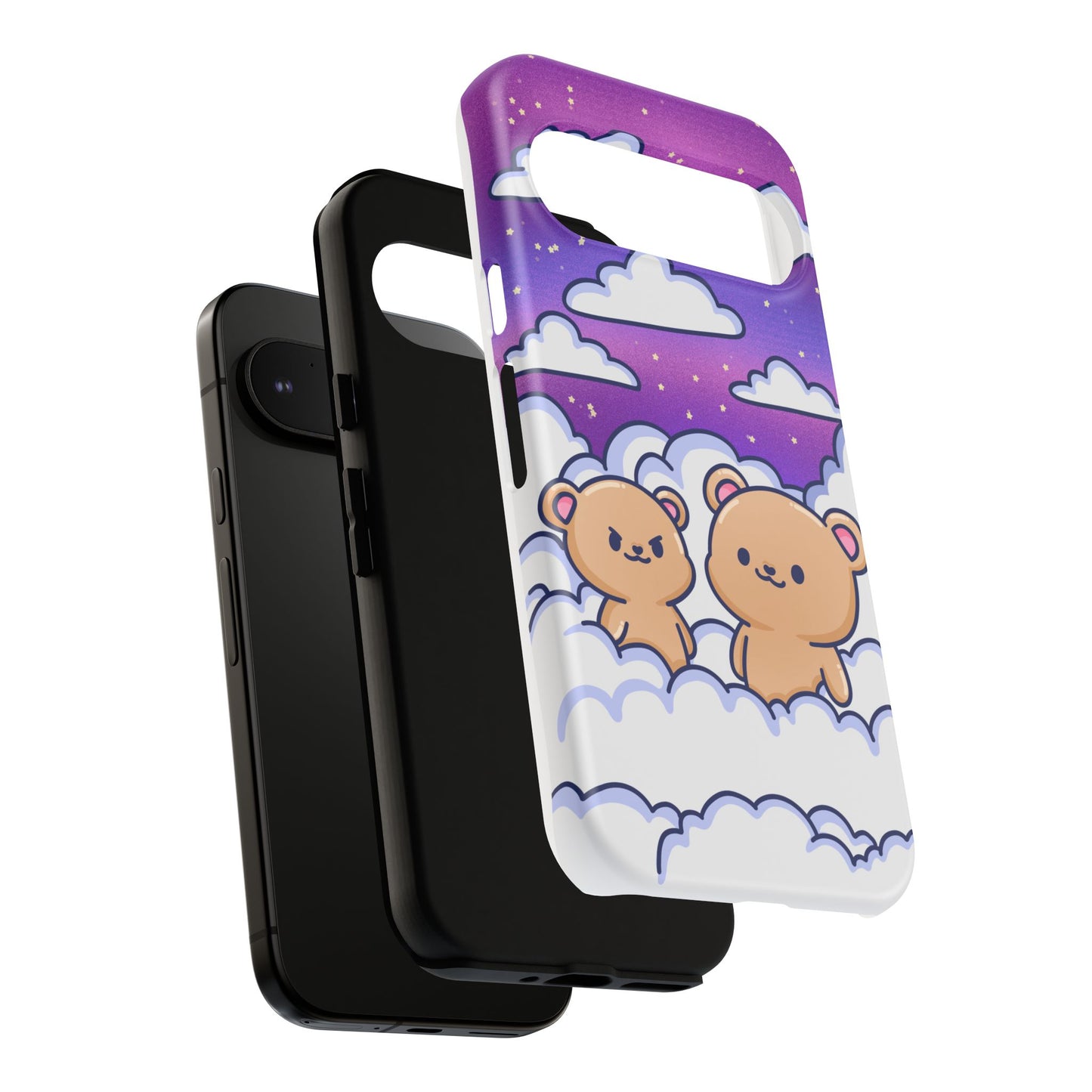 Cloud Cubs Cute Bears on Cloudy Night Sky Phone Case