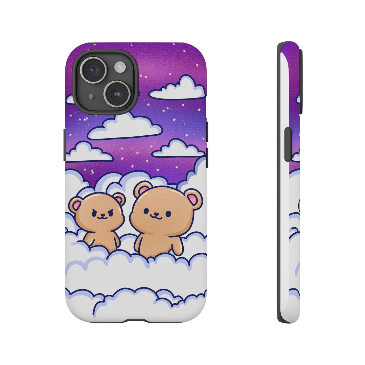 Cloud Cubs Cute Bears on Cloudy Night Sky Phone Case