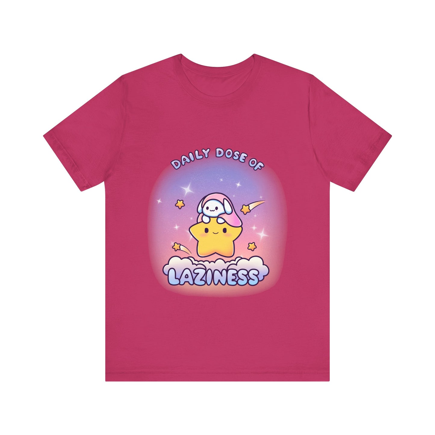 Daily Dose of Laziness Tee, Cute Relaxed Fit T Shirt - Pink X Holic