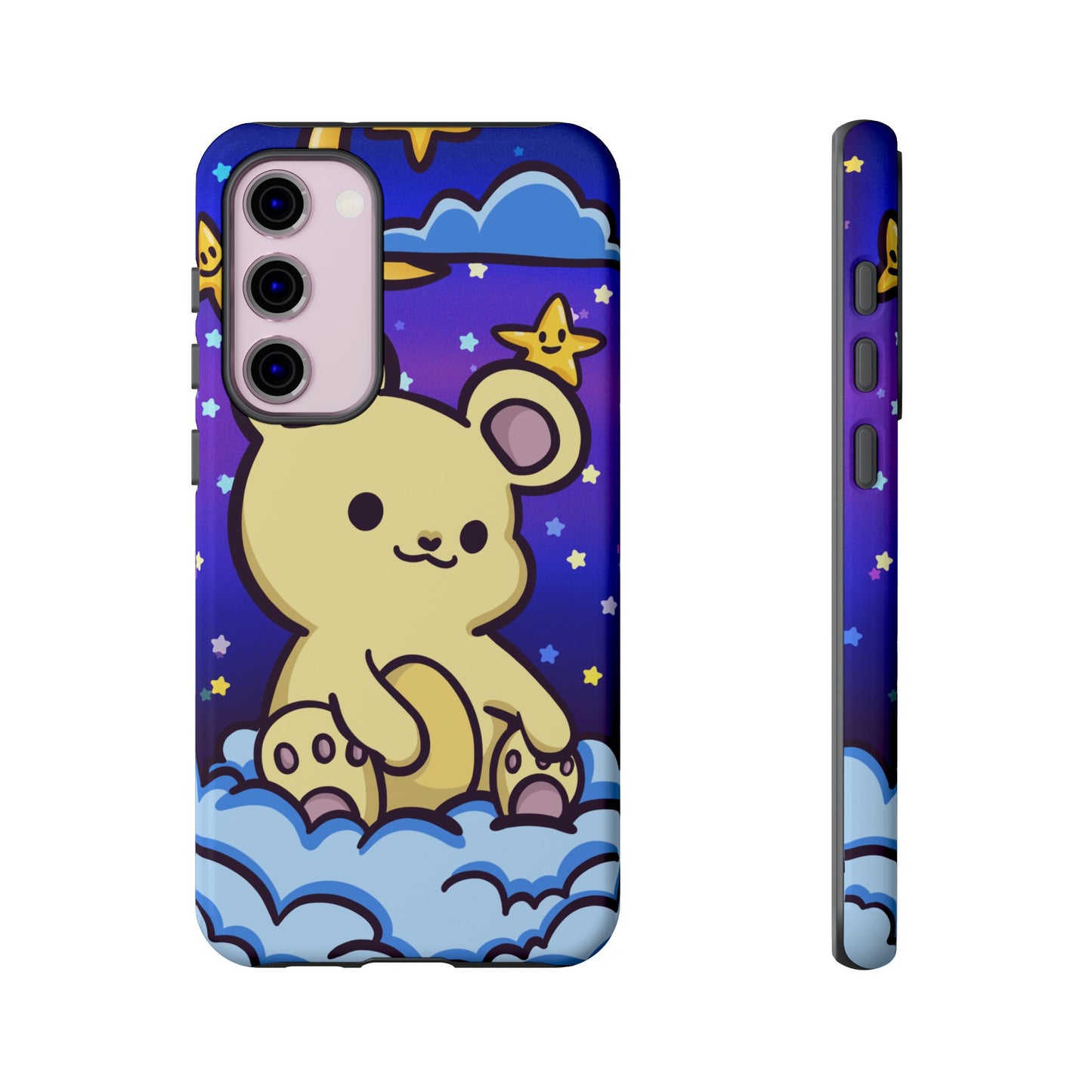 Cloud Cub Nighttime Sky Bear Phone Case - Pink X Holic
