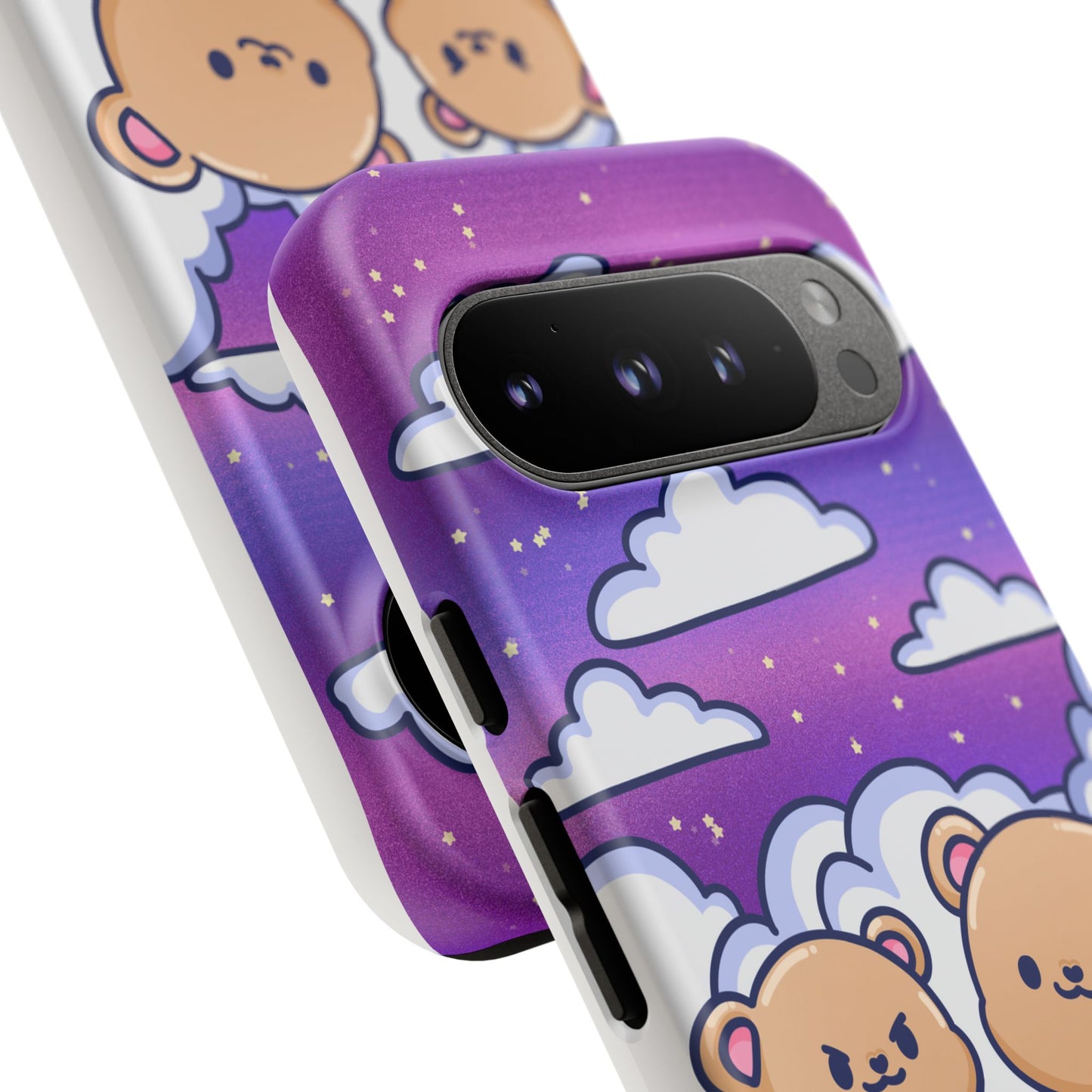 Cloud Cubs Cute Bears on Cloudy Night Sky Phone Case