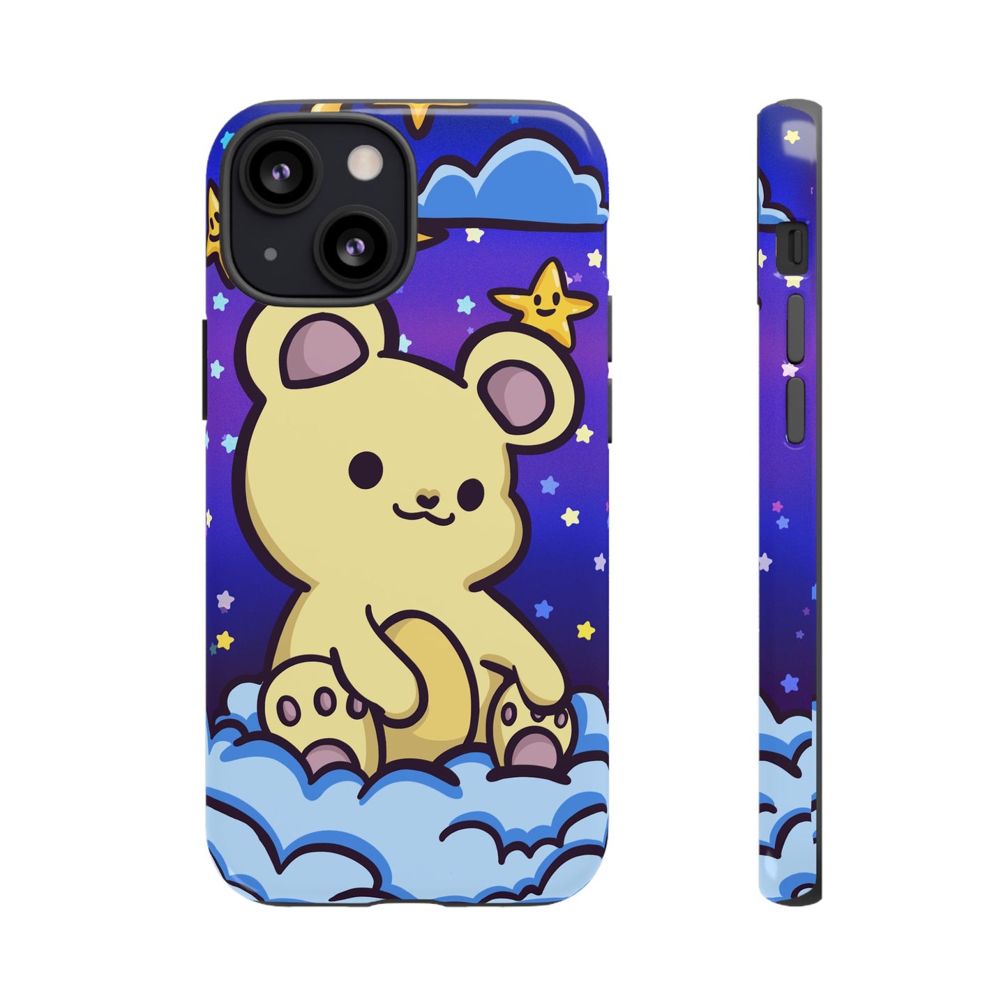 Cloud Cub Nighttime Sky Bear Phone Case - Pink X Holic
