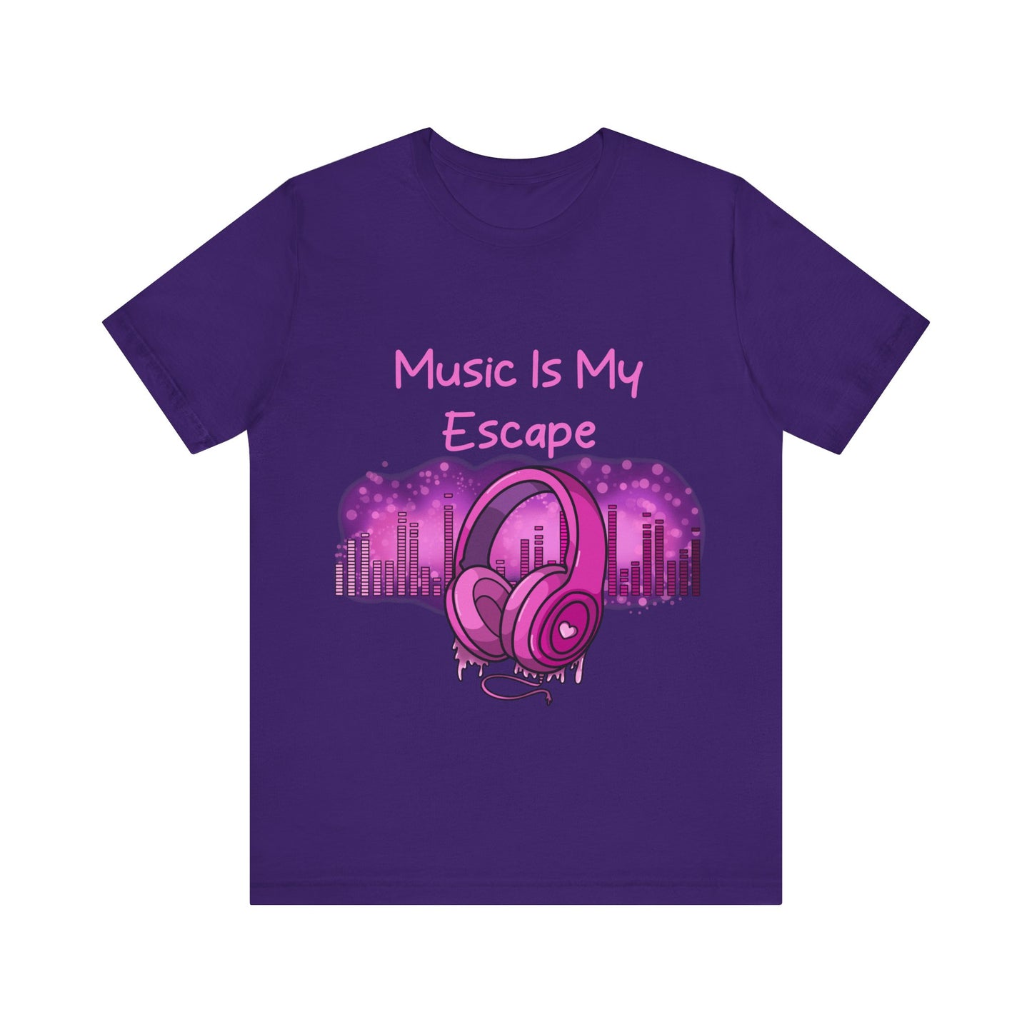 Music Is My Escape Music Lover T Shirt - Pink X Holic
