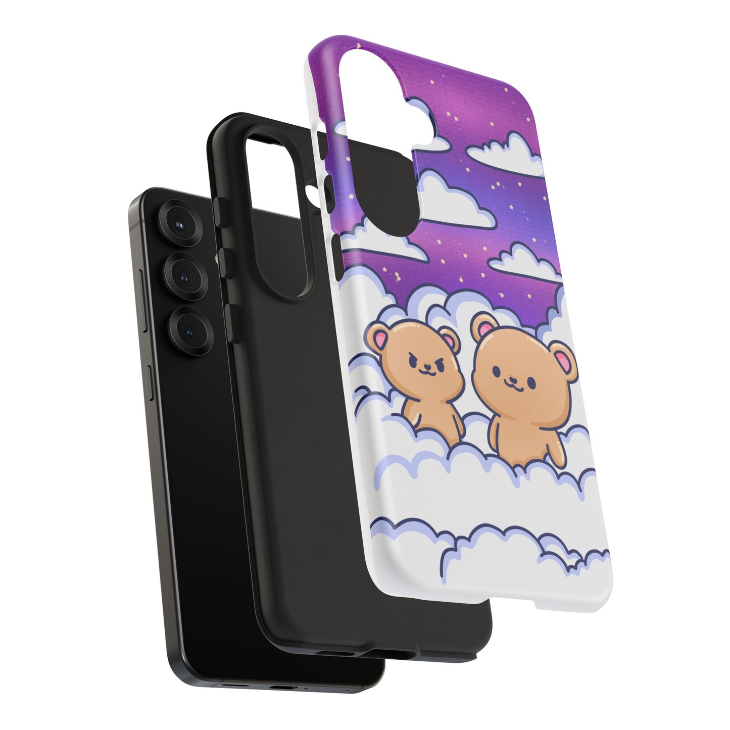 Cloud Cubs Cute Bears on Cloudy Night Sky Phone Case