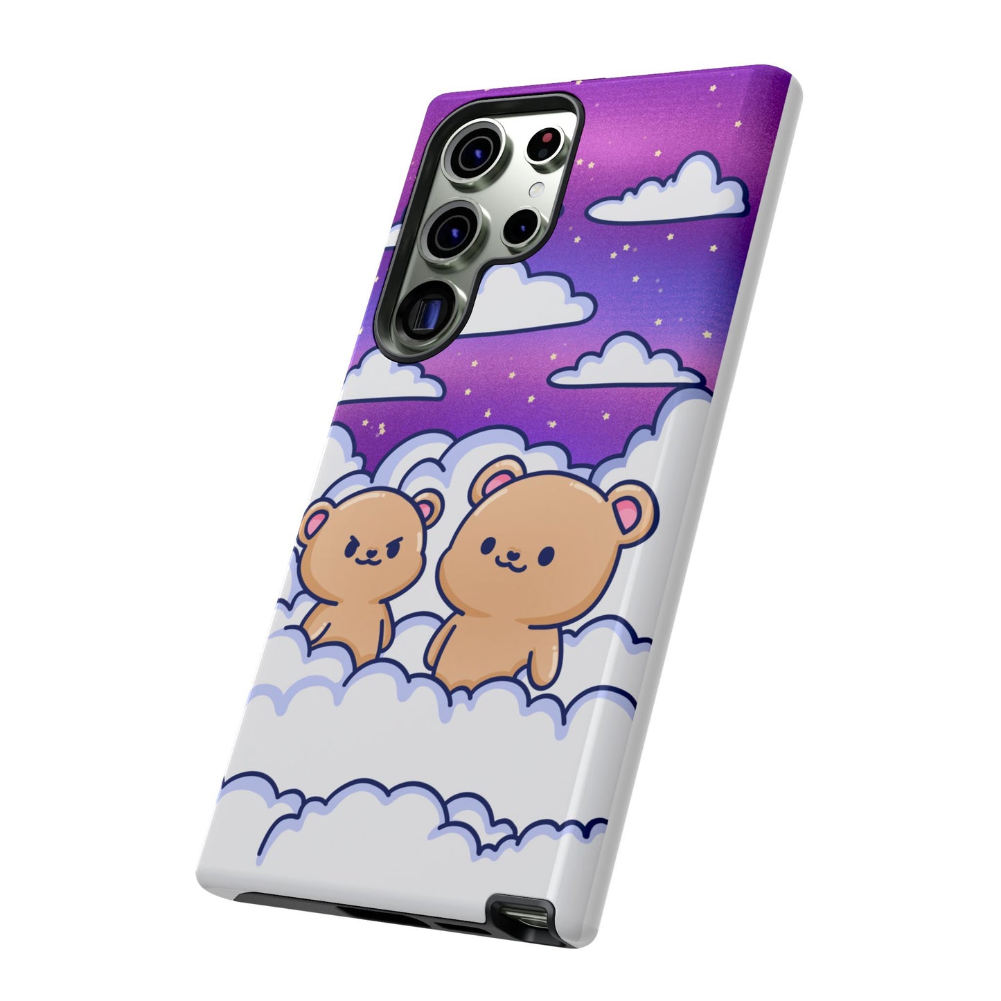 Cloud Cubs Cute Bears on Cloudy Night Sky Phone Case