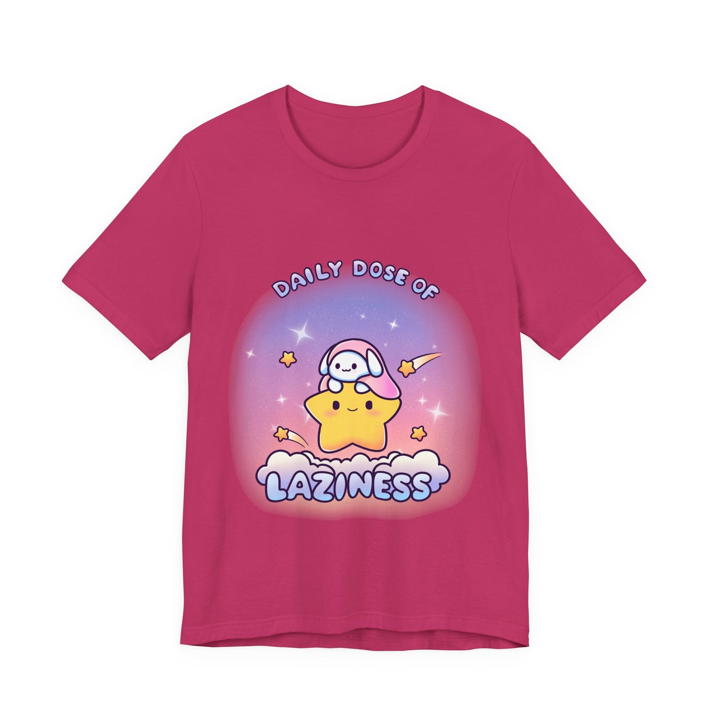 Daily Dose of Laziness Tee, Cute Relaxed Fit T Shirt - Pink X Holic