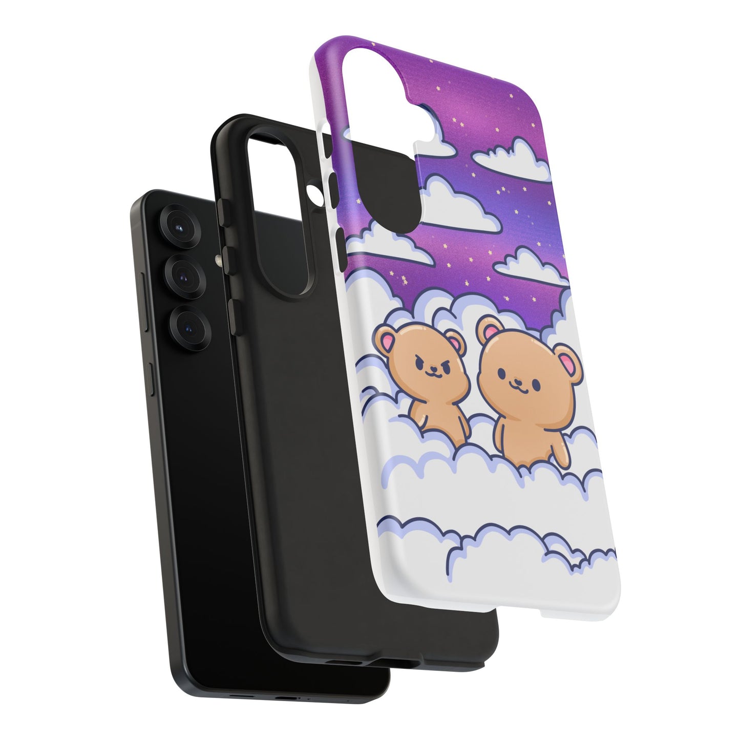 Cloud Cubs Cute Bears on Cloudy Night Sky Phone Case