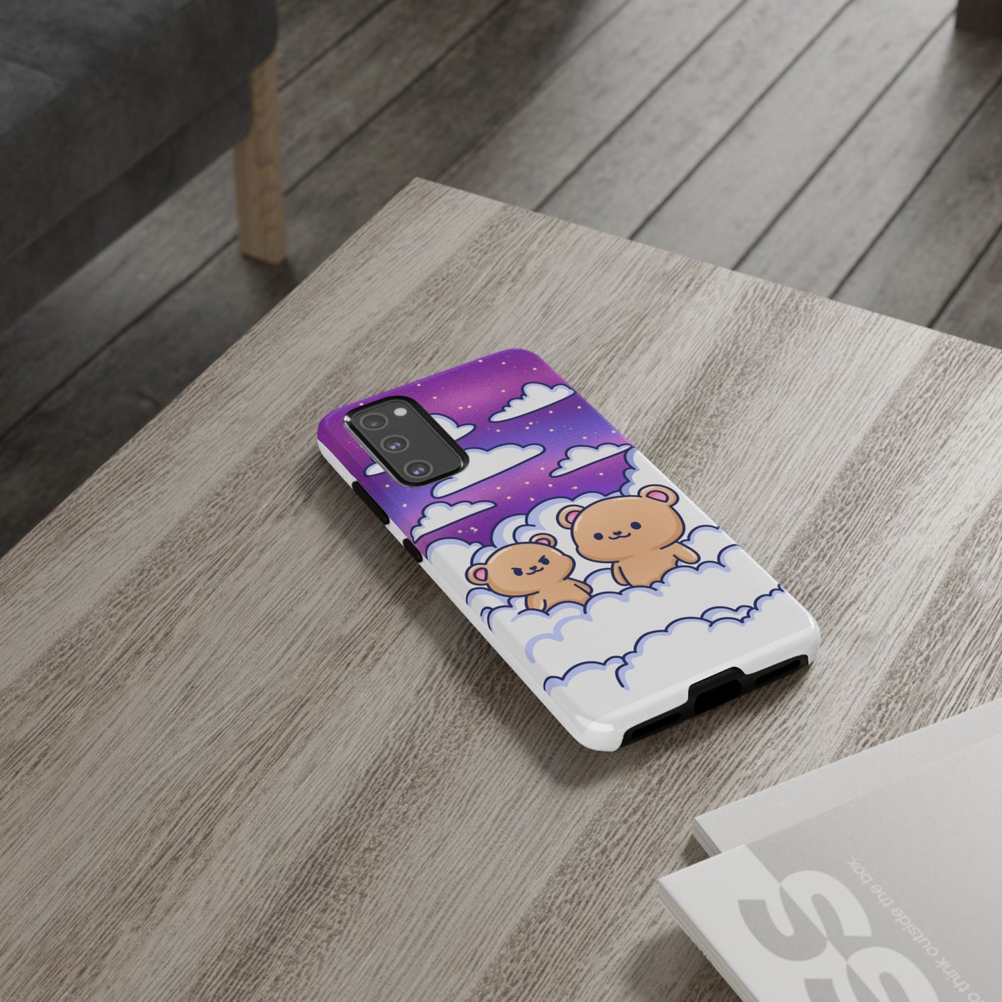 Cloud Cubs Cute Bears on Cloudy Night Sky Phone Case