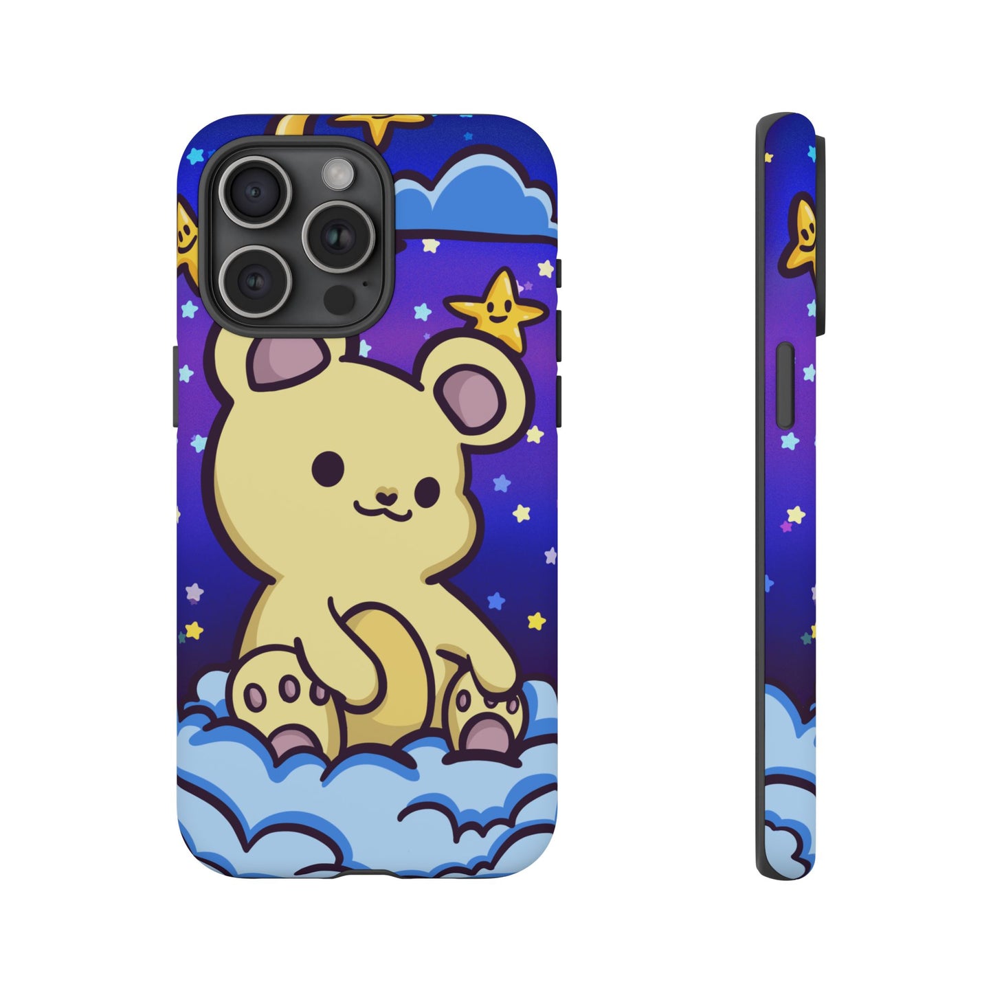 Cloud Cub Nighttime Sky Bear Phone Case - Pink X Holic