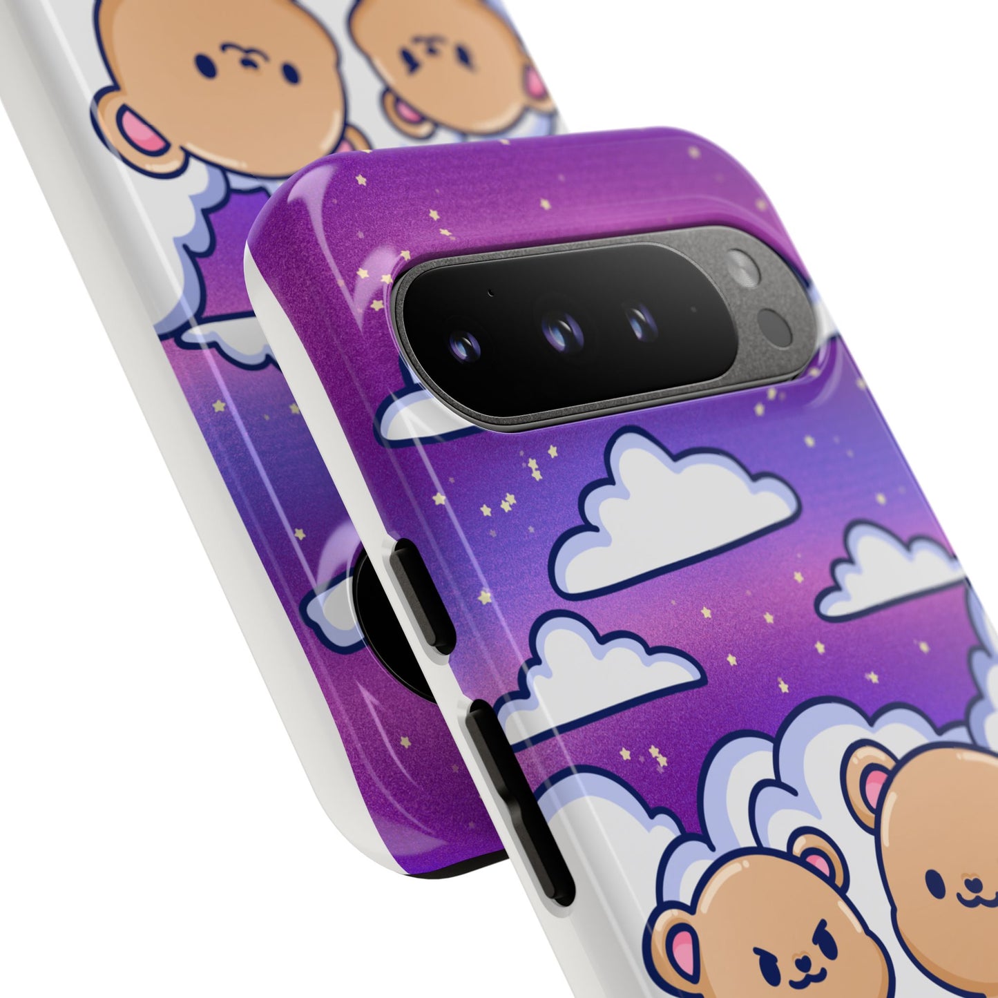 Cloud Cubs Cute Bears on Cloudy Night Sky Phone Case