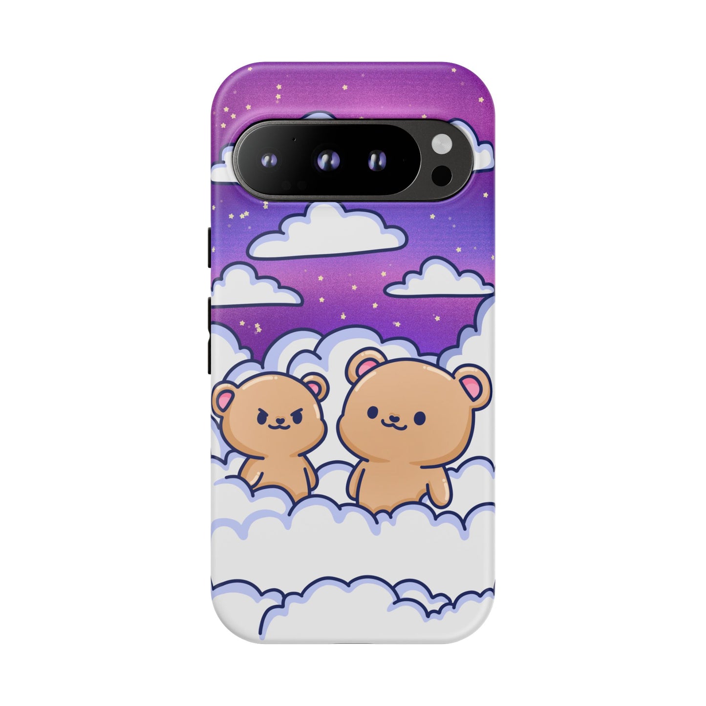 Cloud Cubs Cute Bears on Cloudy Night Sky Phone Case