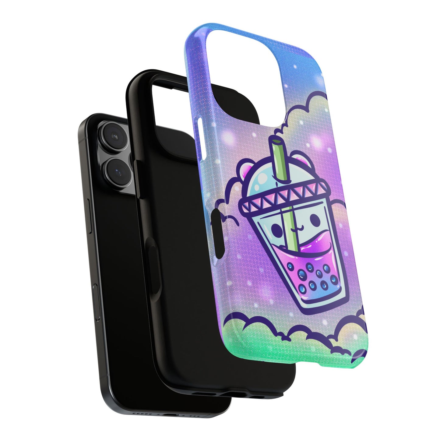 Sparkly Clouds Boba Phone Case