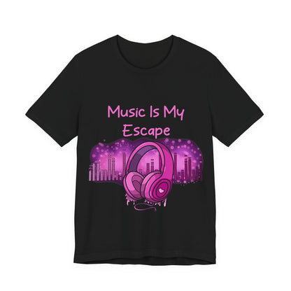 Music Is My Escape Music Lover T Shirt - Pink X Holic