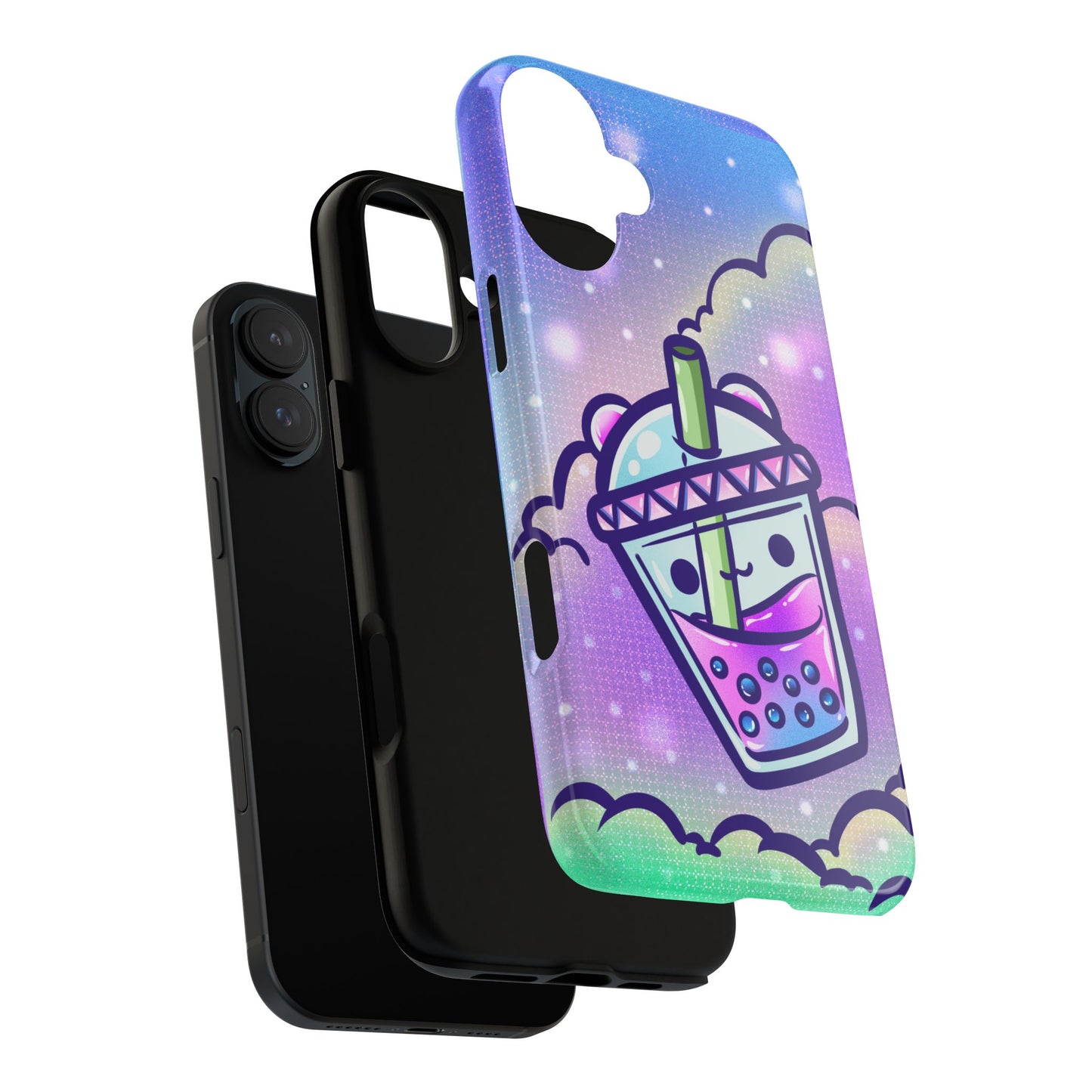 Sparkly Clouds Boba Phone Case