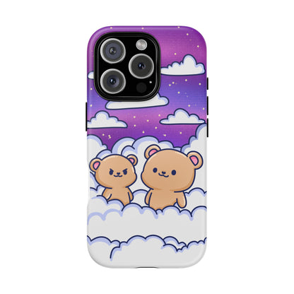Cloud Cubs Cute Bears on Cloudy Night Sky Phone Case