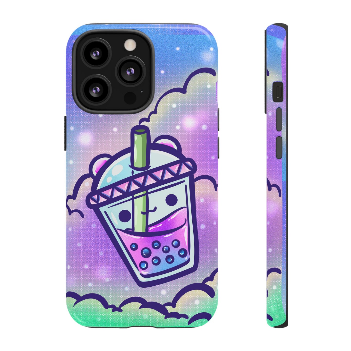 Sparkly Clouds Boba Phone Case