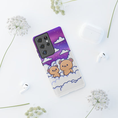 Cloud Cubs Cute Bears on Cloudy Night Sky Phone Case