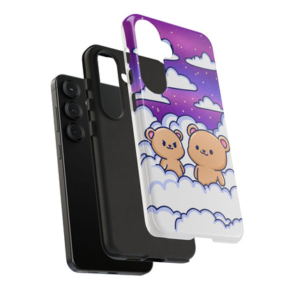 Cloud Cubs Cute Bears on Cloudy Night Sky Phone Case