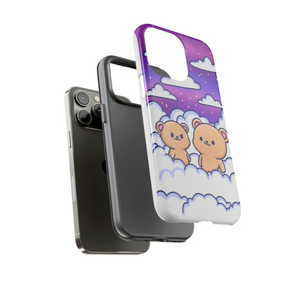 Cloud Cubs Cute Bears on Cloudy Night Sky Phone Case