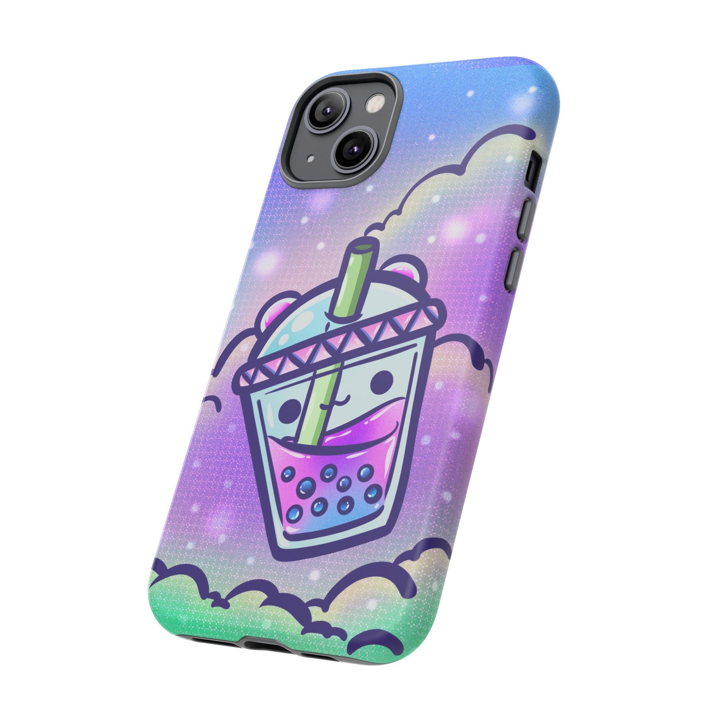 Sparkly Clouds Boba Phone Case