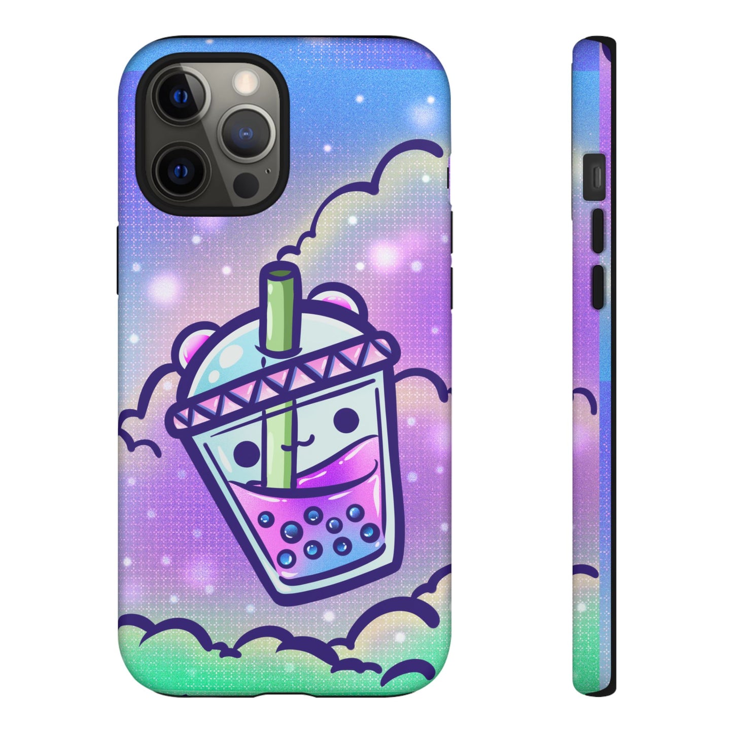 Sparkly Clouds Boba Phone Case